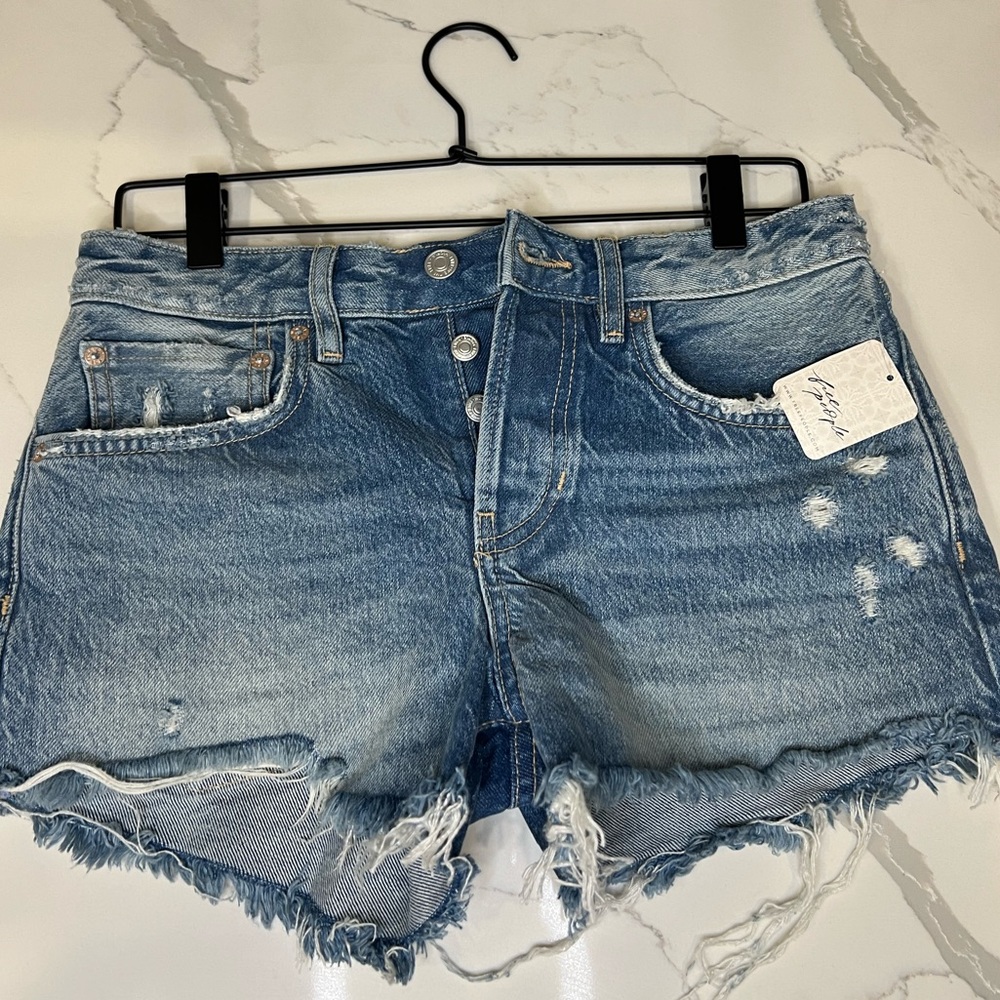 Free People denim shorts